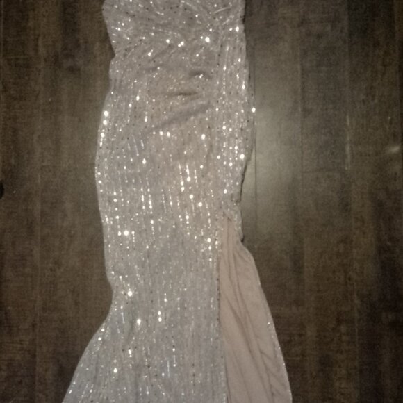 Sparkly champagne Semi formal dress - Picture 2 of 2
